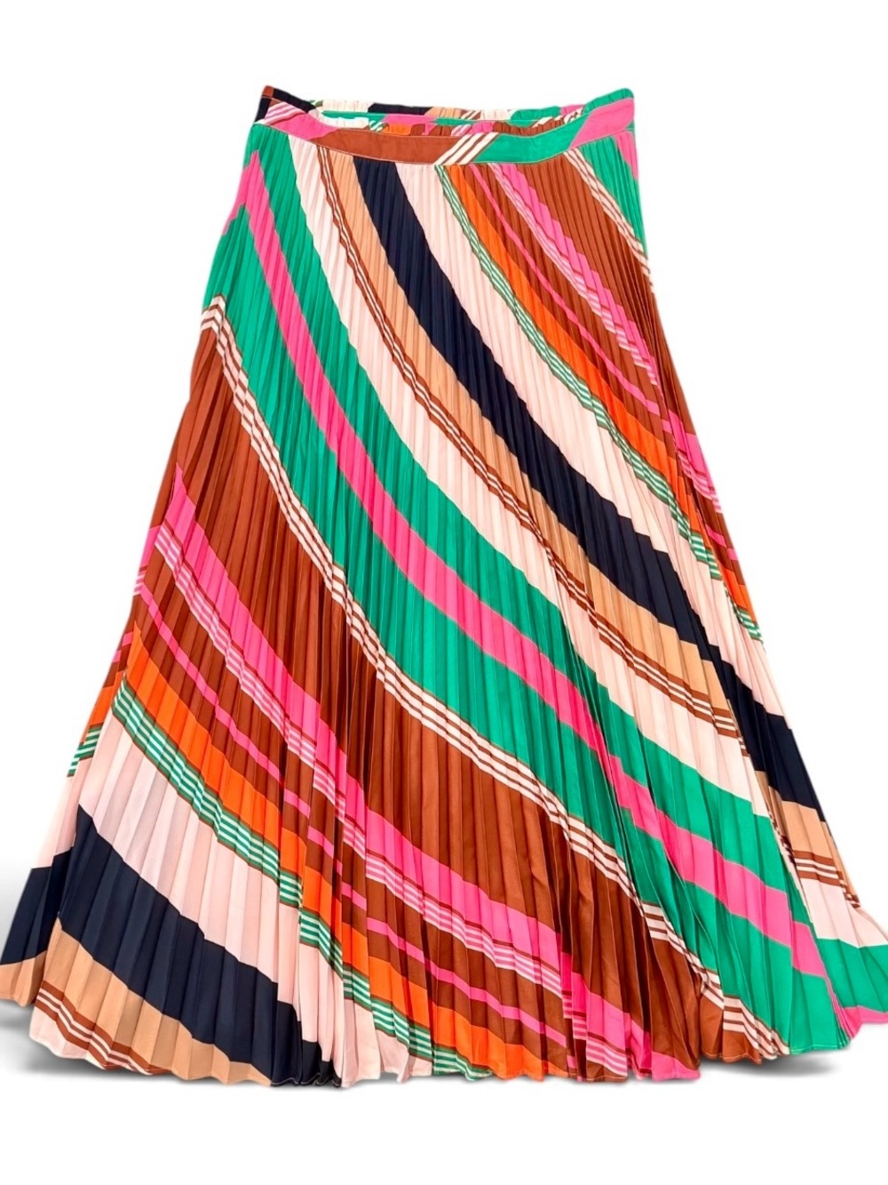 NWT Anthropologie Maeve Pleated Striped Maxi Skirt Size 14 $170 - Picture 8 of 8